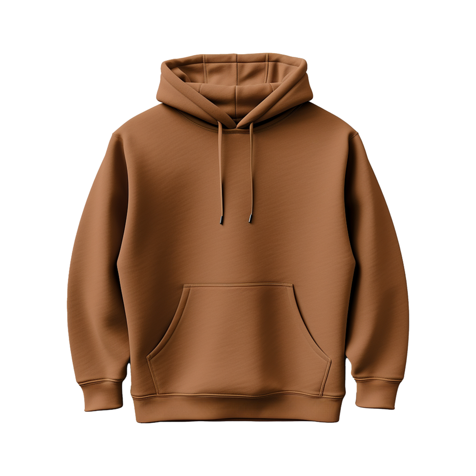 AI generated Brown hoodie isolated on transparent background png