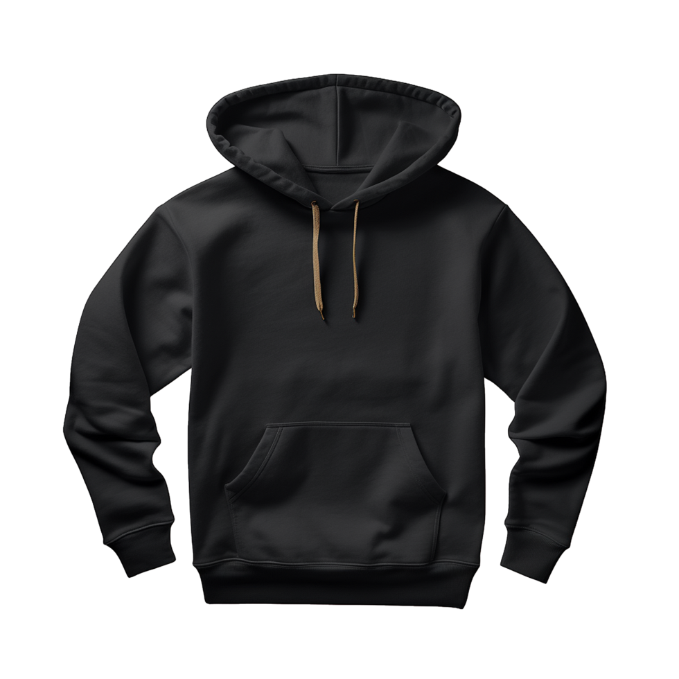 AI generated Black hoodie isolated on transparent background png