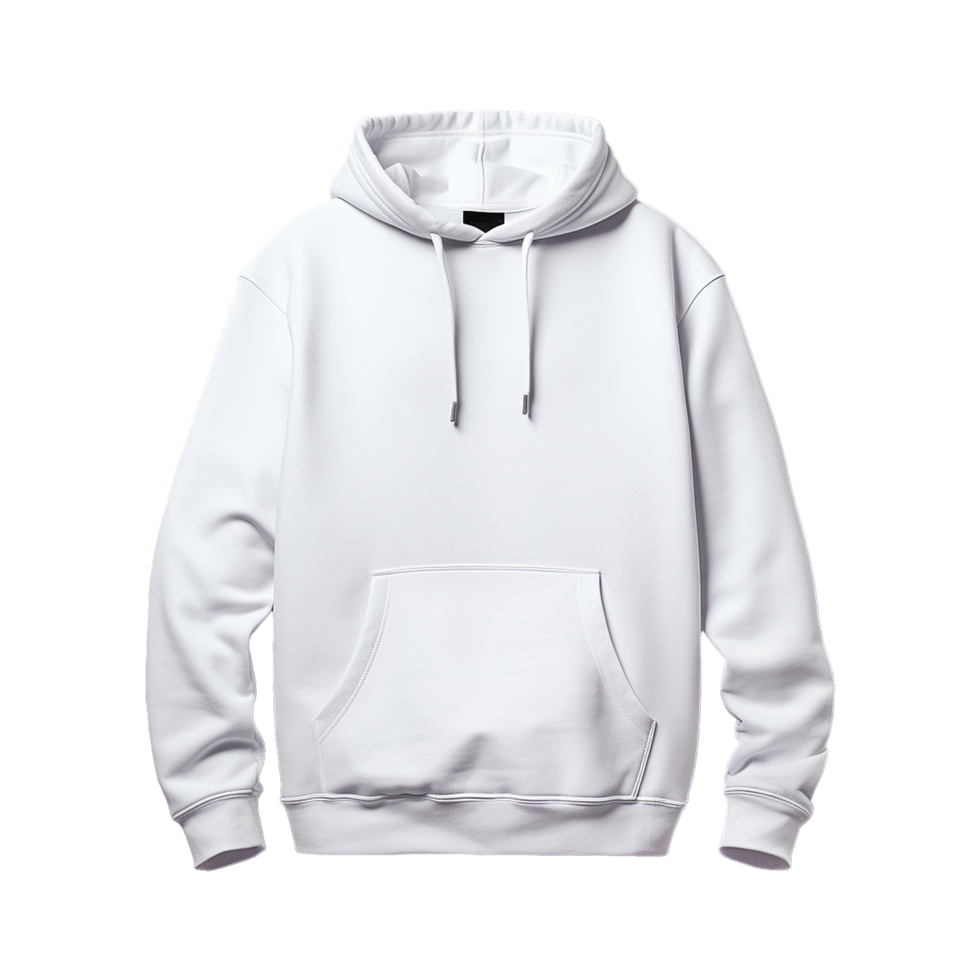 AI generated White hoodie isolated on transparent background png