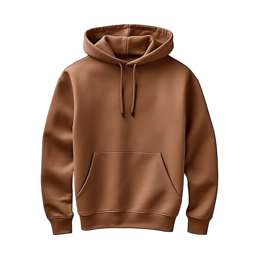 AI generated Brown hoodie isolated on transparent background png