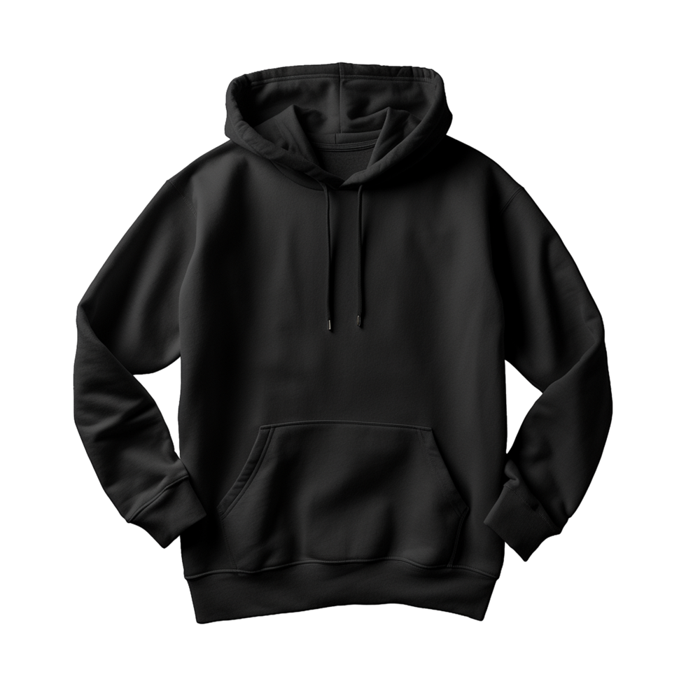 AI generated Black hoodie isolated on transparent background png ...