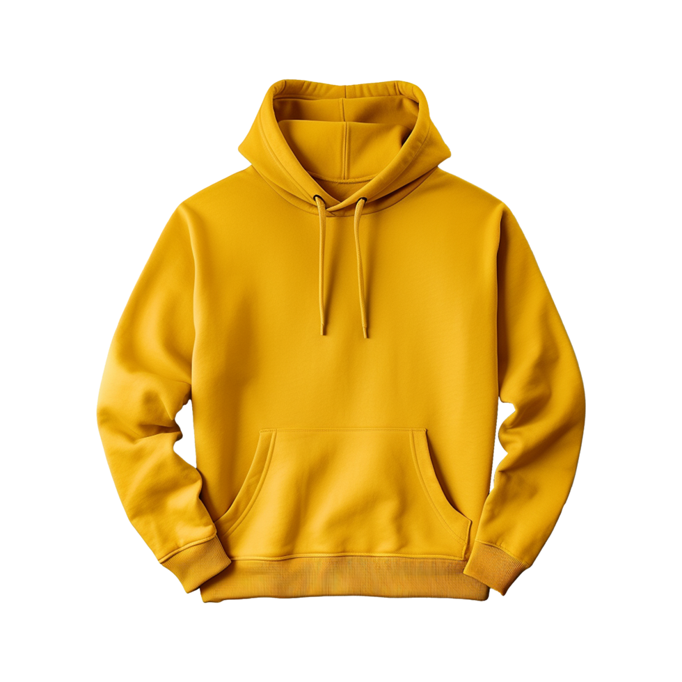 AI generated Yellow hoodie isolated on transparent background png