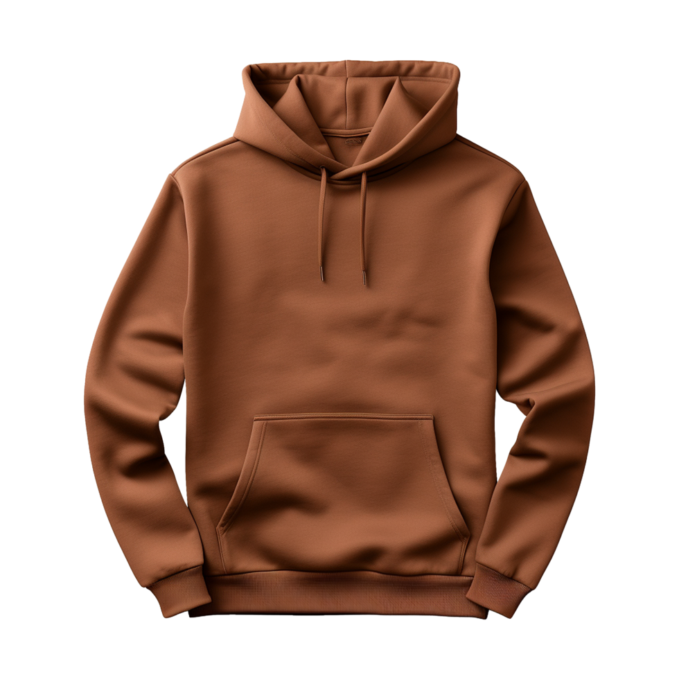 AI generated Brown hoodie isolated on transparent background png