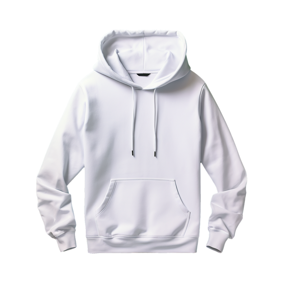 AI generated White hoodie isolated on transparent background png