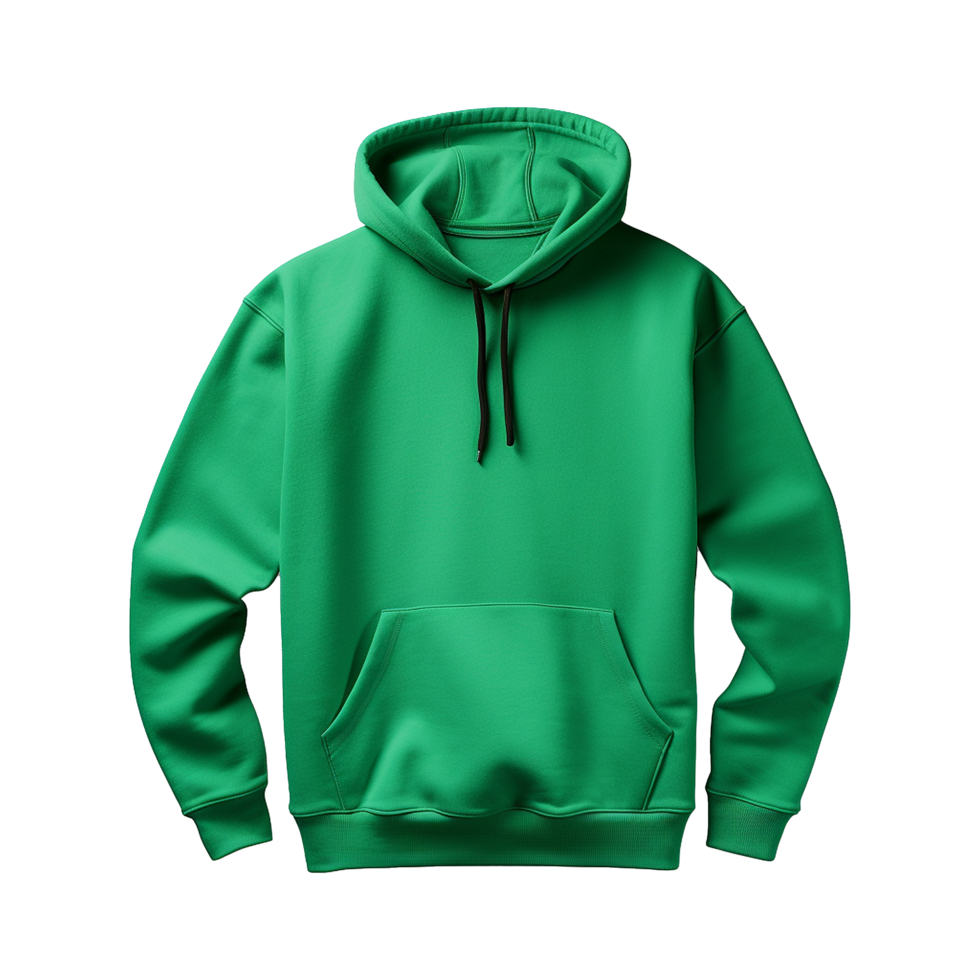 AI generated Green hoodie isolated on transparent background png