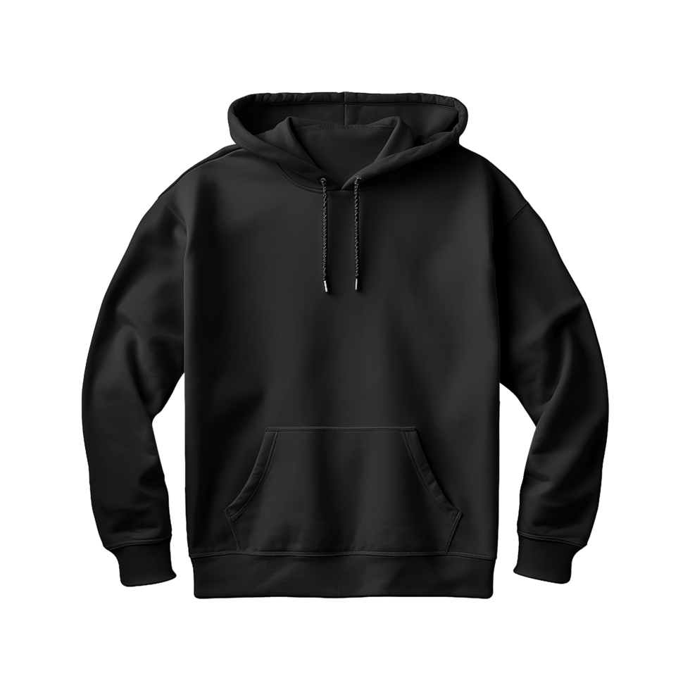 AI generated Black hoodie isolated on transparent background png