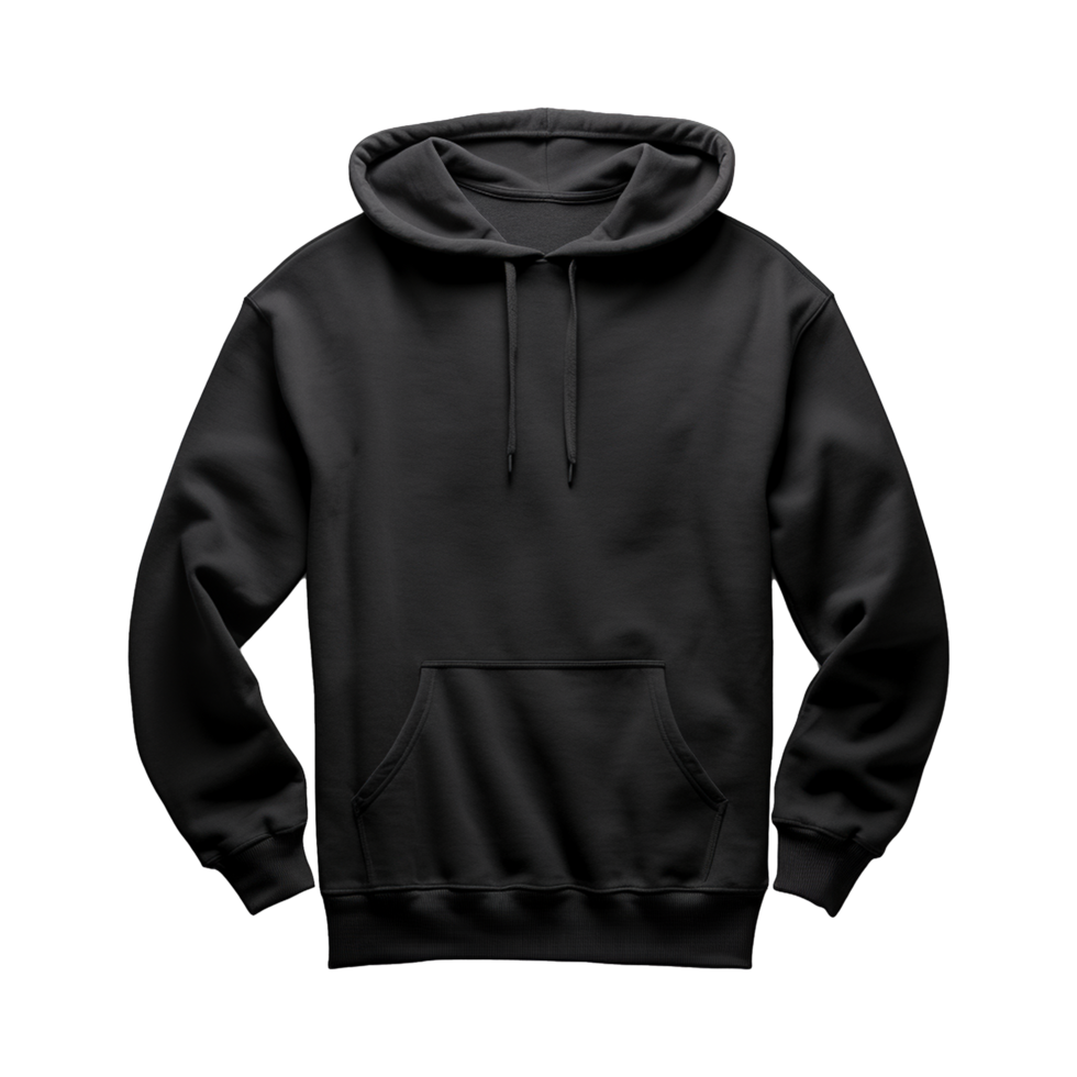AI generated Black hoodie isolated on transparent background png