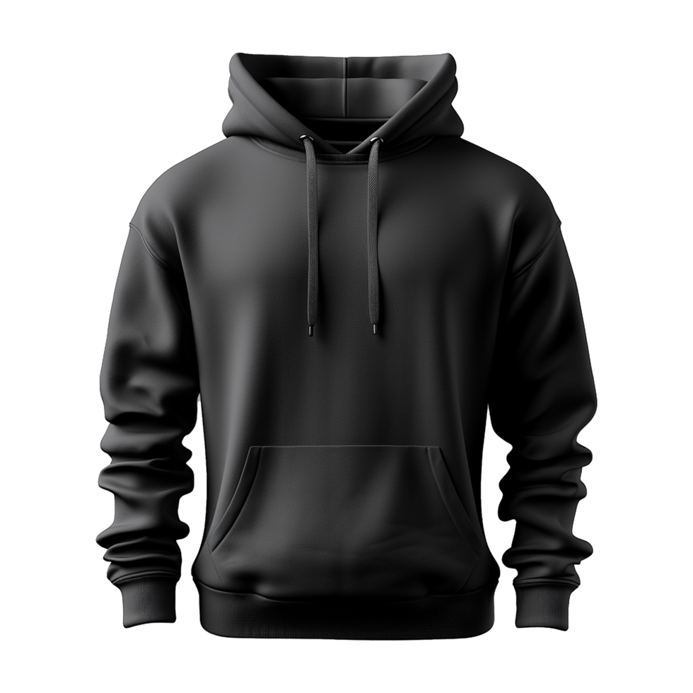 AI generated Black hoodie isolated on transparent background png