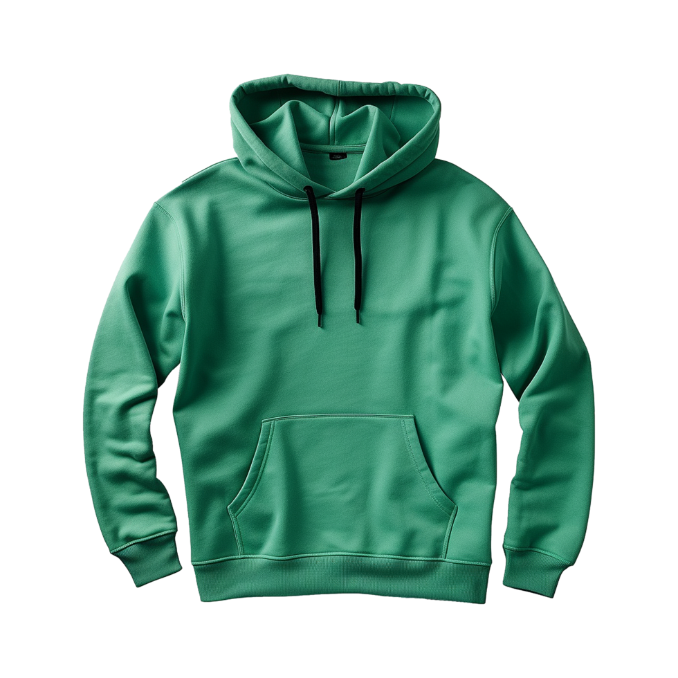 AI generated Green hoodie isolated on transparent background png