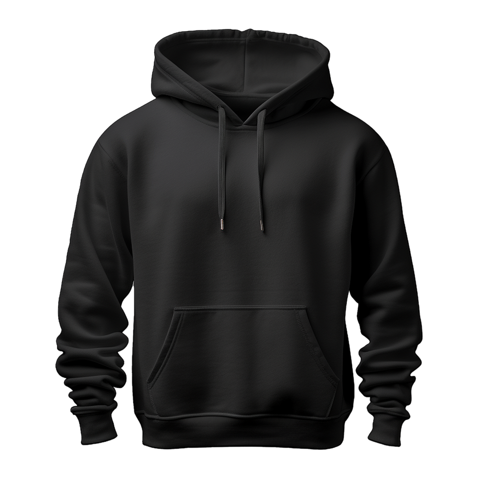 AI generated Black hoodie isolated on transparent background png