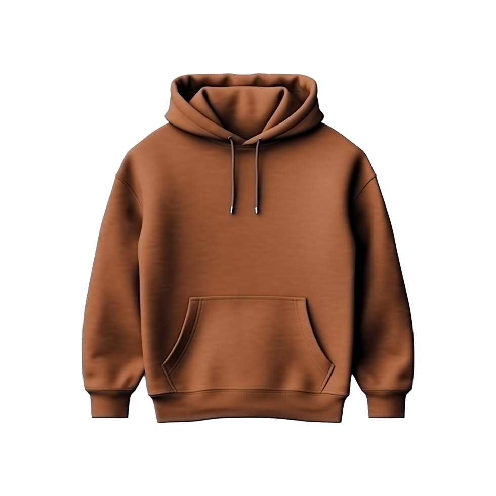 AI generated Brown hoodie isolated on transparent background png