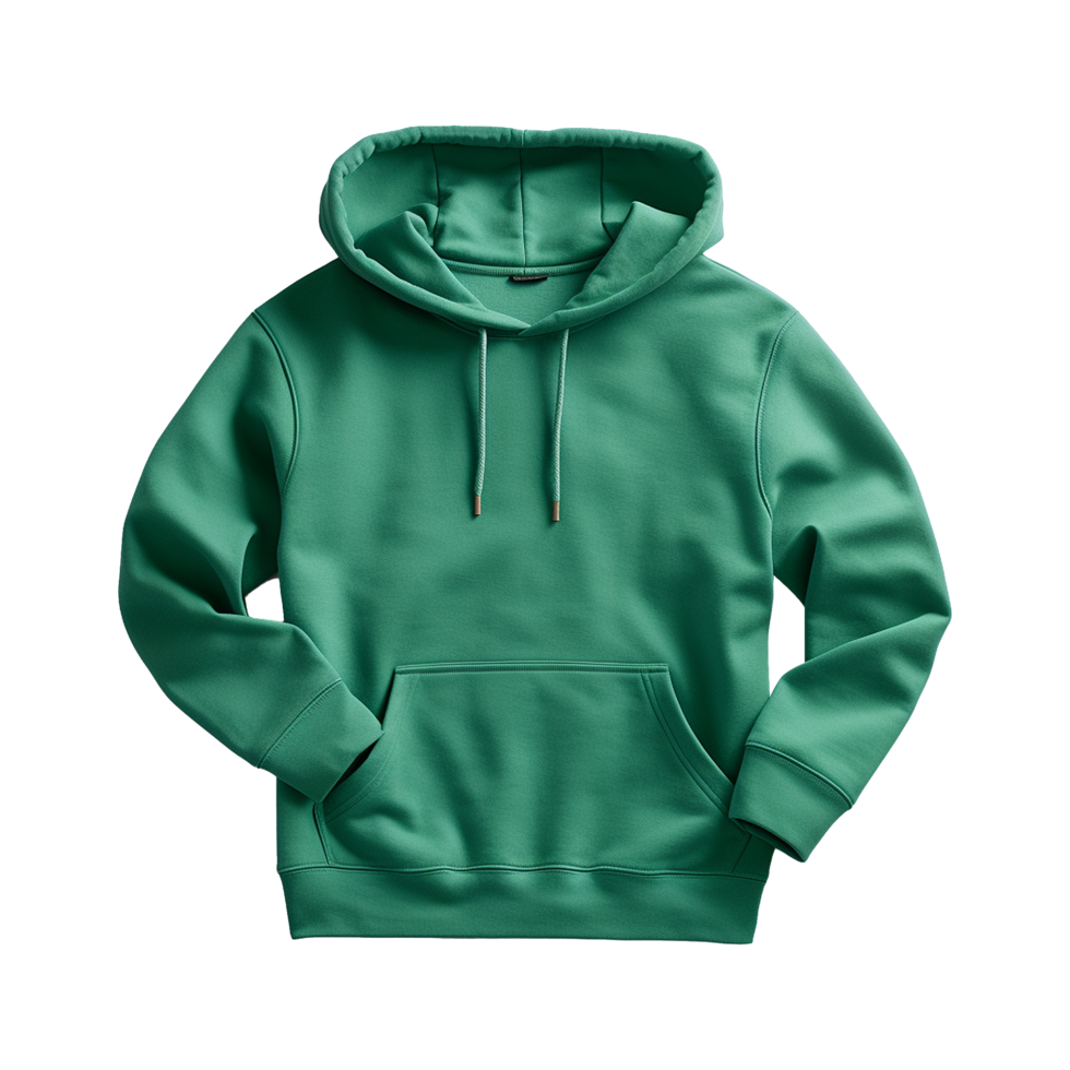 AI generated Green hoodie isolated on transparent background png