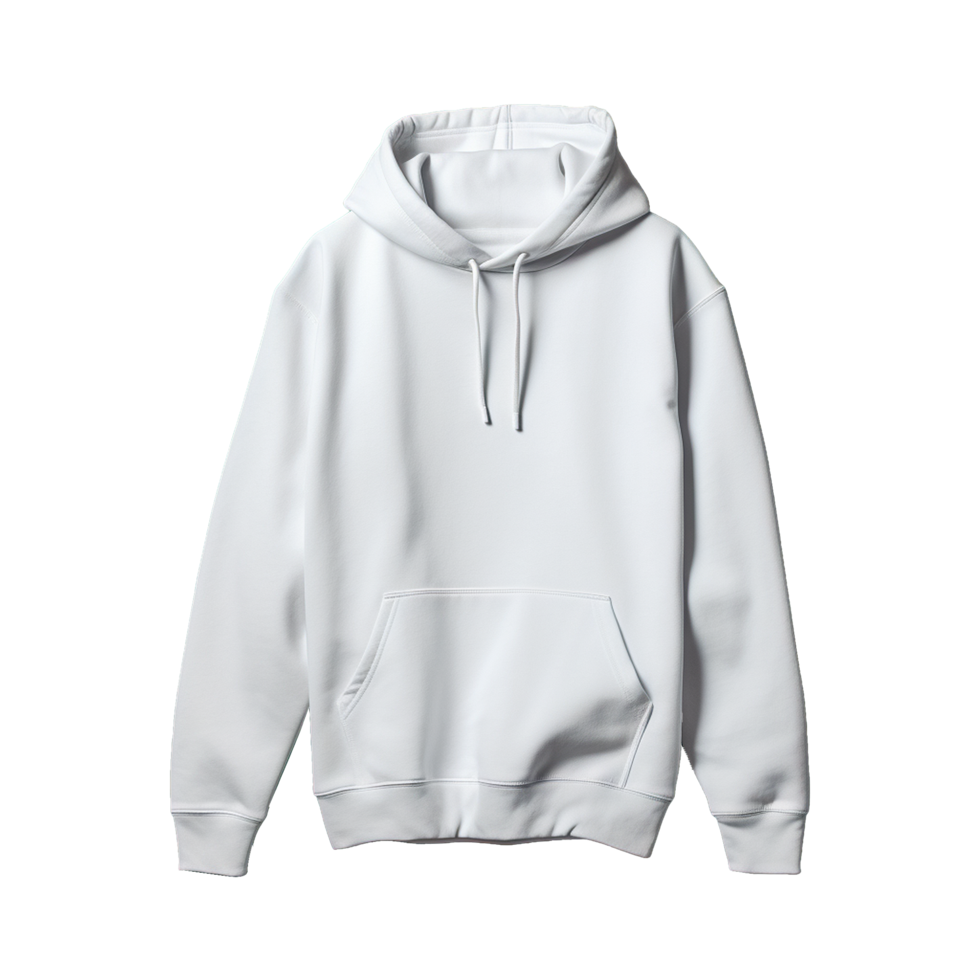 AI generated White hoodie isolated on transparent background png