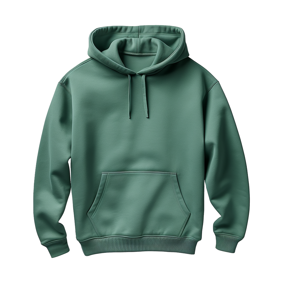 AI generated Green hoodie isolated on transparent background png