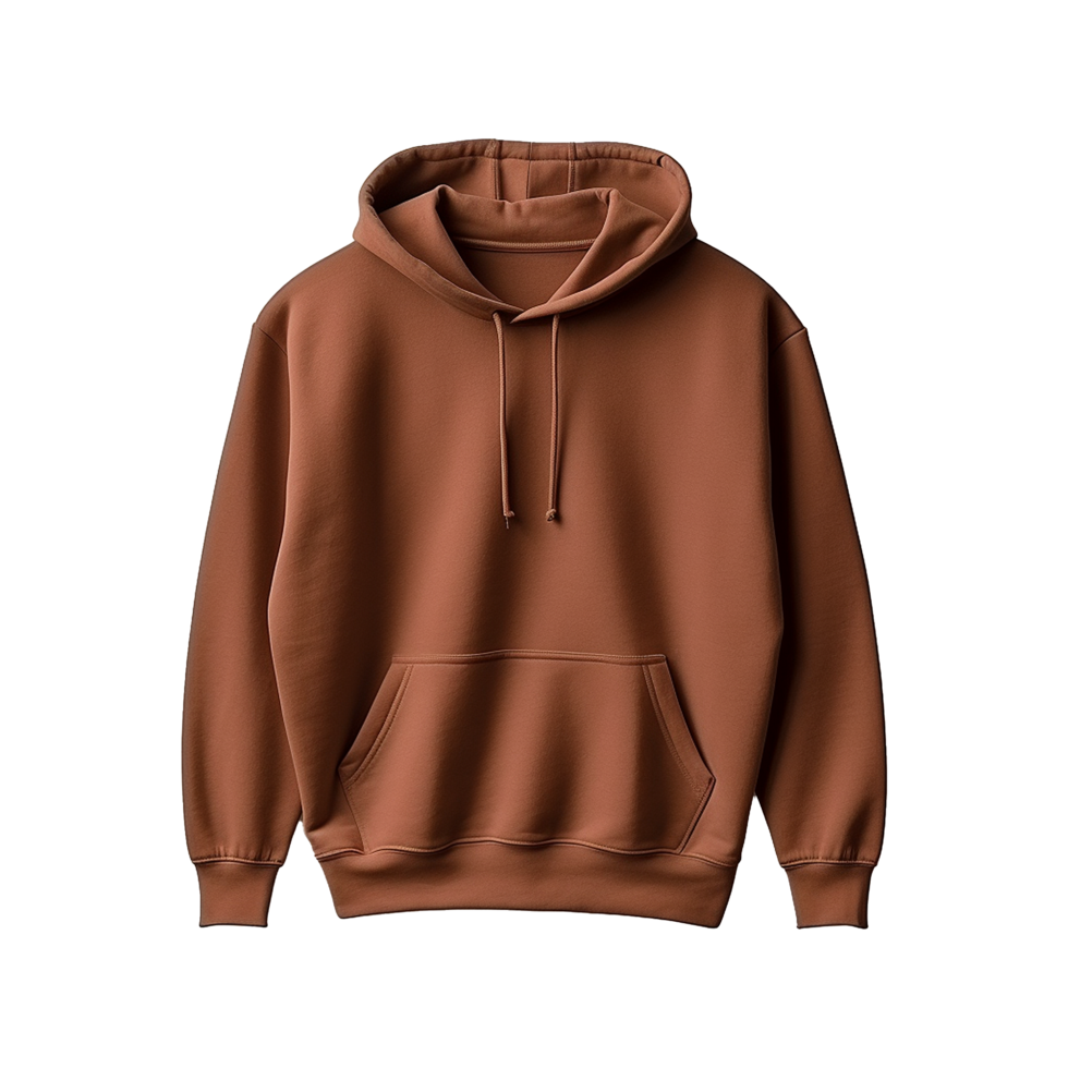 AI generated Brown hoodie isolated on transparent background png