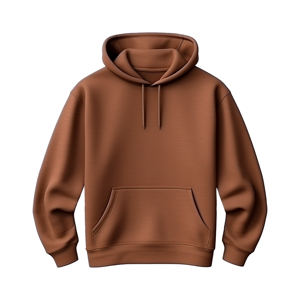 AI generated Brown hoodie isolated on transparent background png