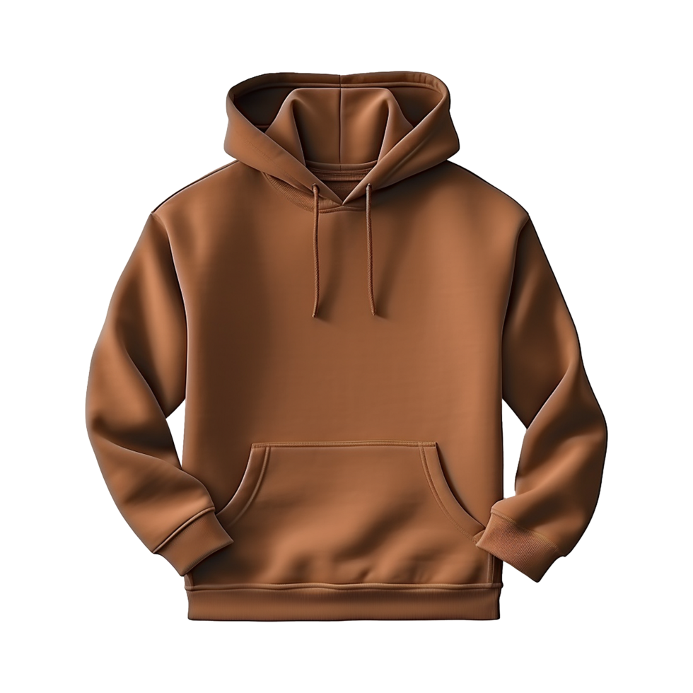 AI generated Brown hoodie isolated on transparent background png