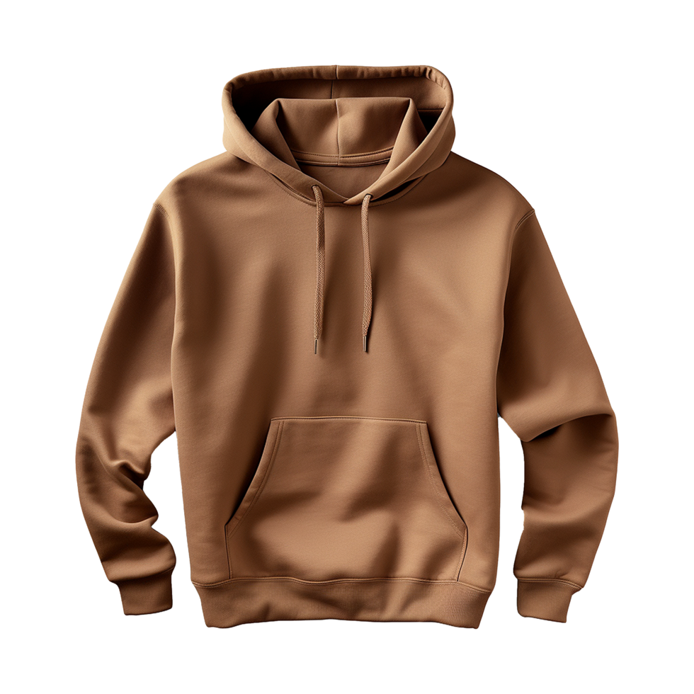 AI generated Brown hoodie isolated on transparent background png