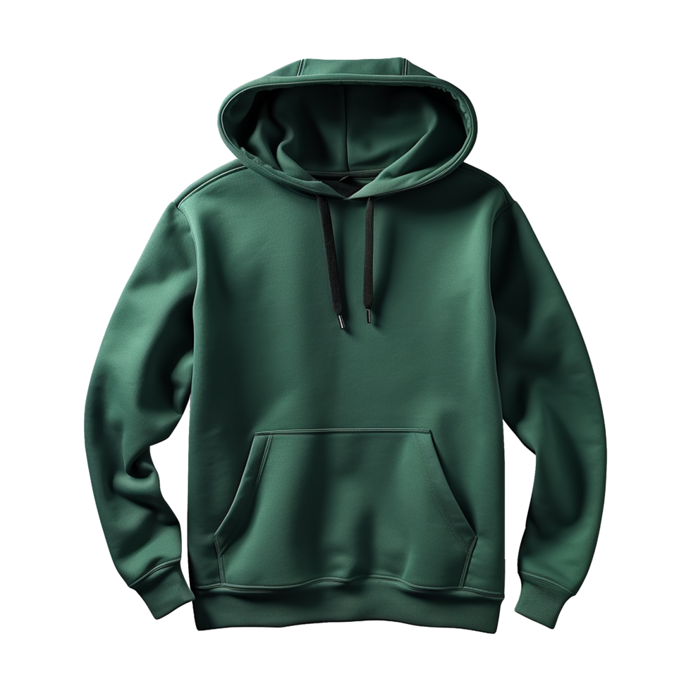 AI generated Green hoodie isolated on transparent background png