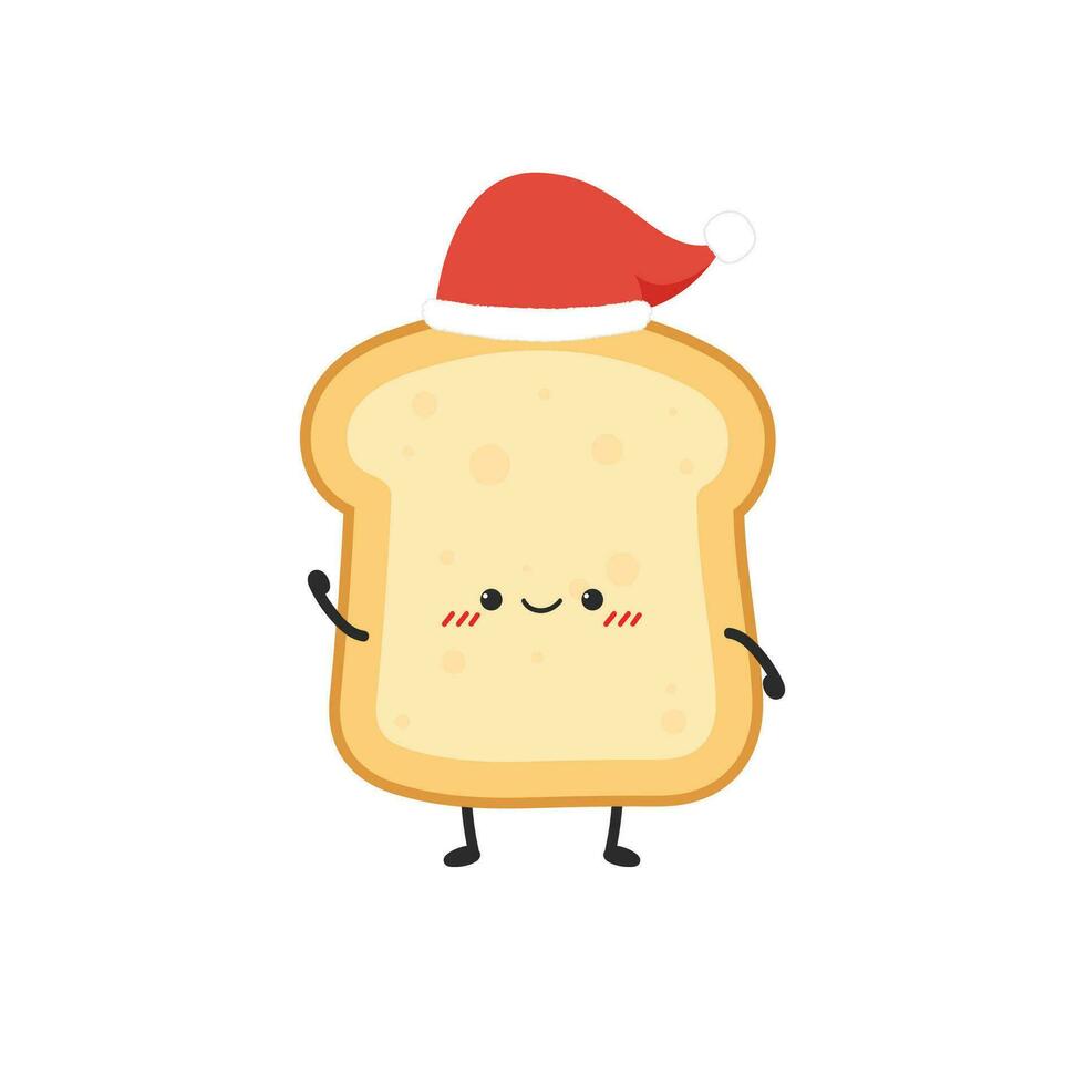 Bread character design. Bread on white background. vector