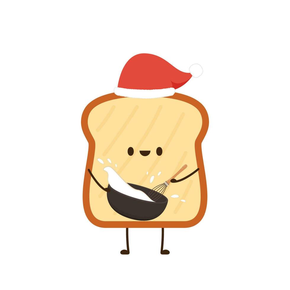 Bread character design. Bread on white background. vector