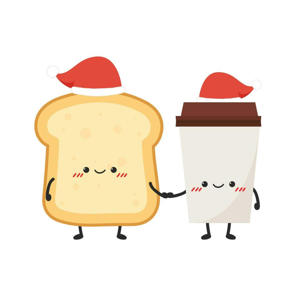 Bread character design. Bread on white background. vector