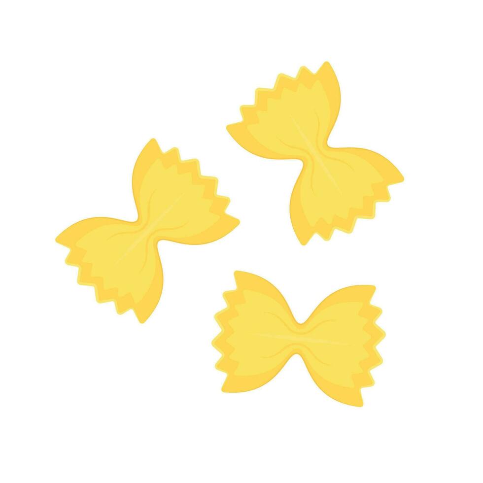 farfalle pasta vector. farfalle pasta en blanco antecedentes. vector