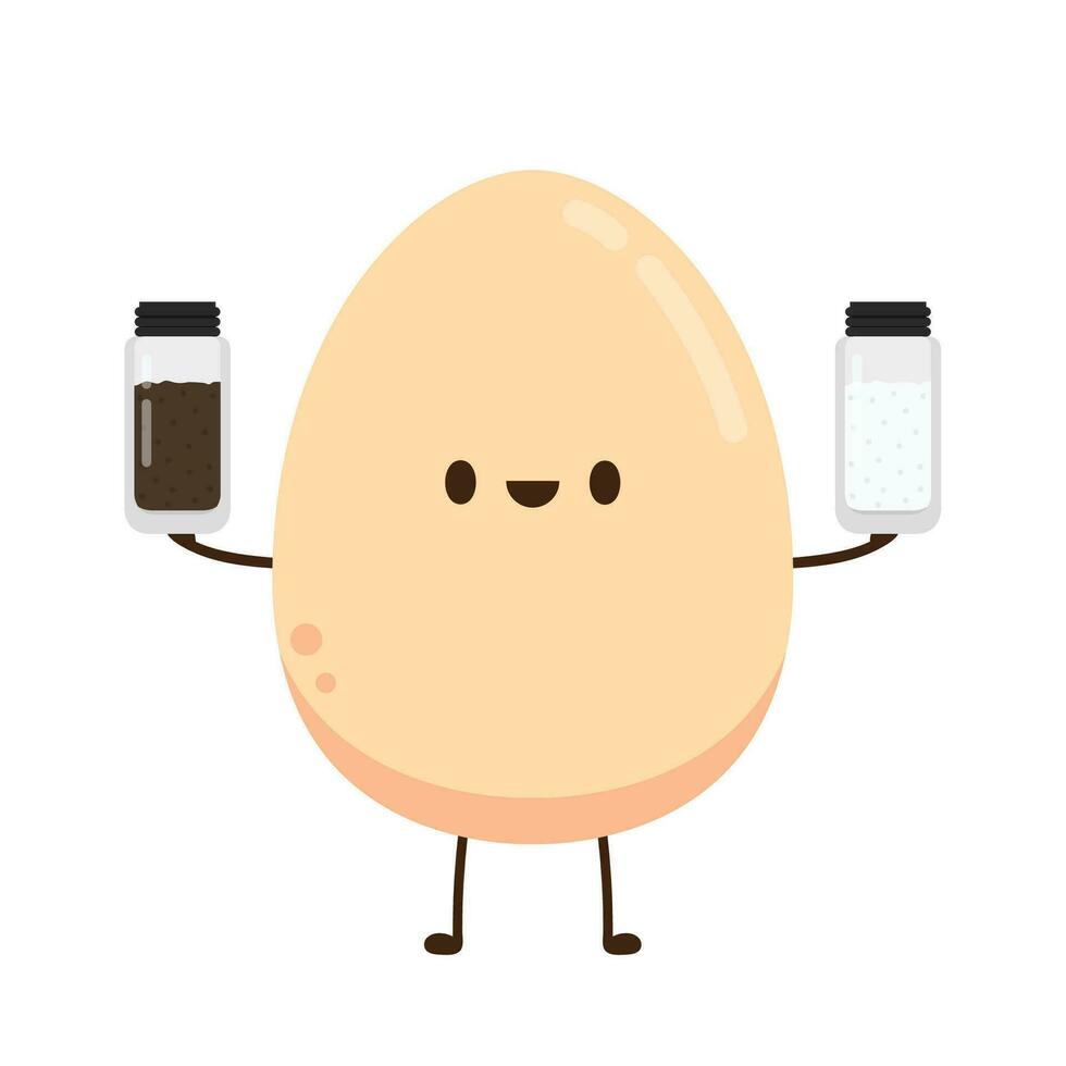 Egg character design. egg vector on white background.