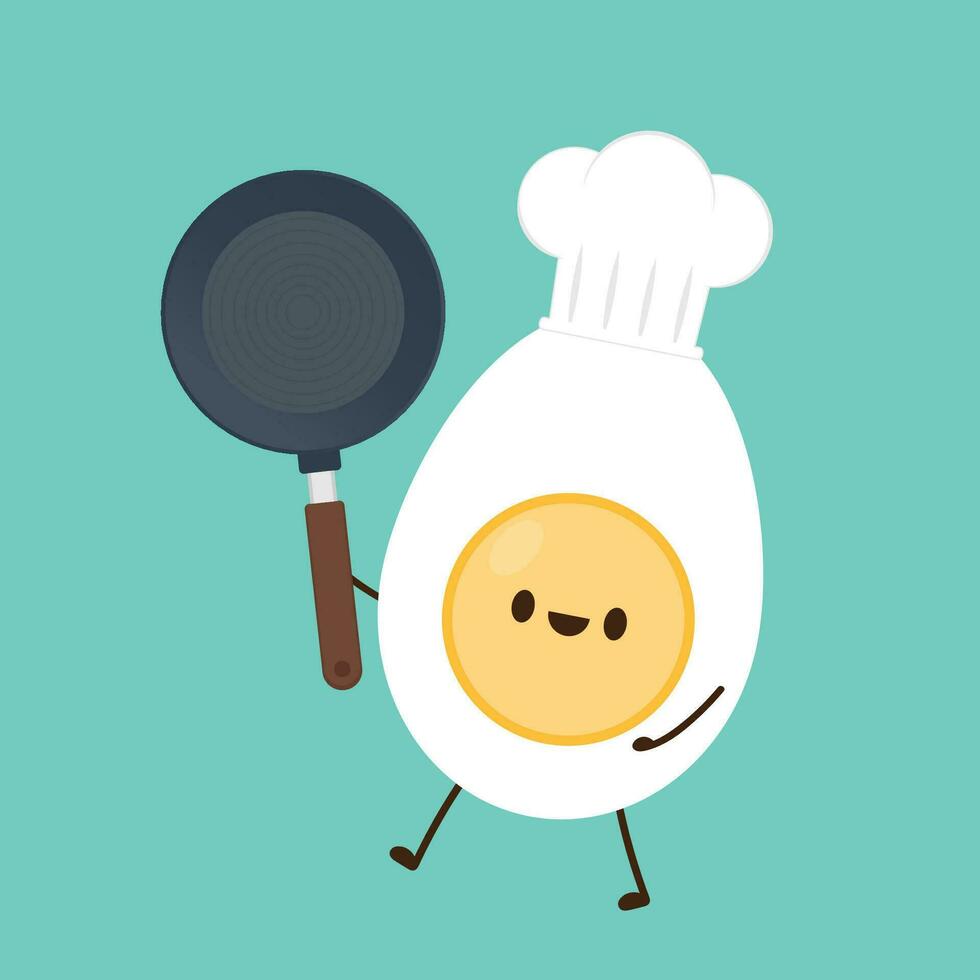 Egg character design. Egg on white background. vector