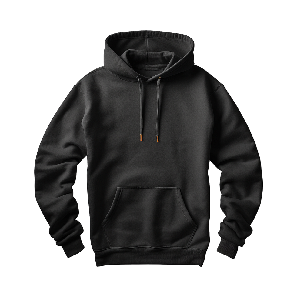 AI generated Black hoodie isolated on transparent background png