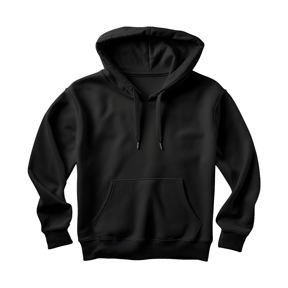 AI generated Black hoodie isolated on transparent background png