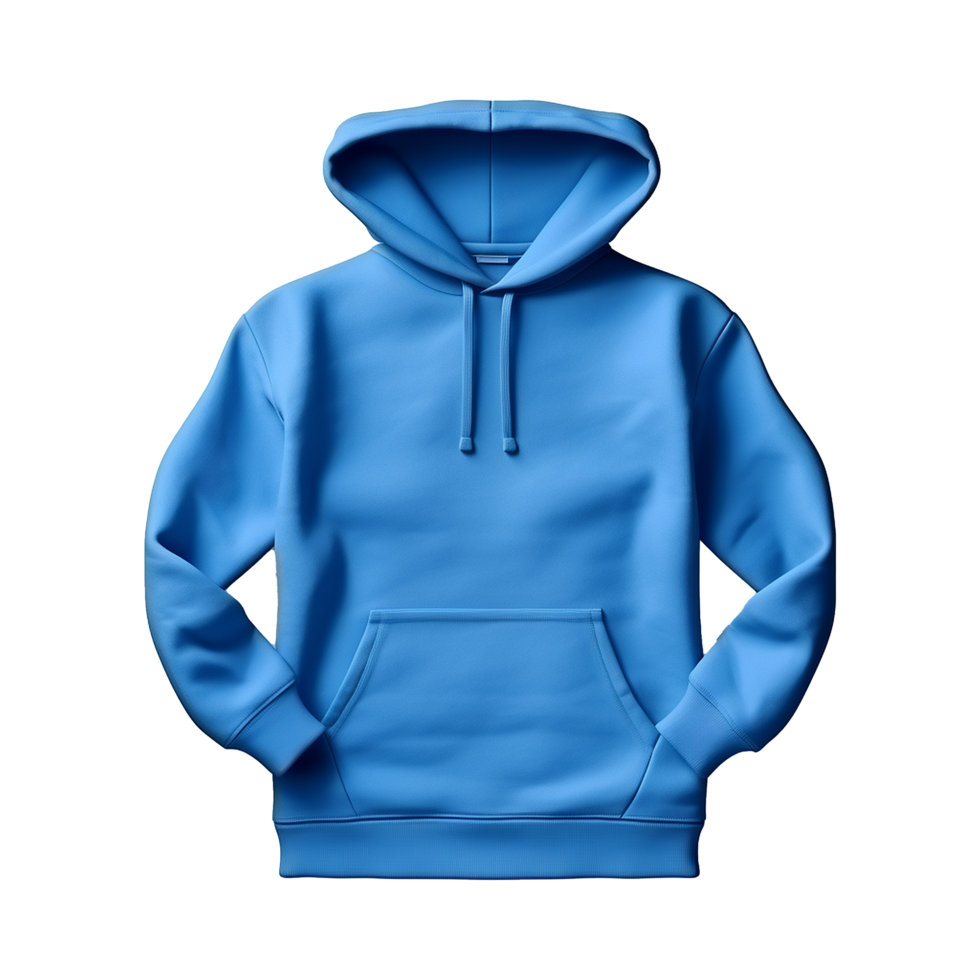 AI generated Blue hoodie isolated on transparent background png