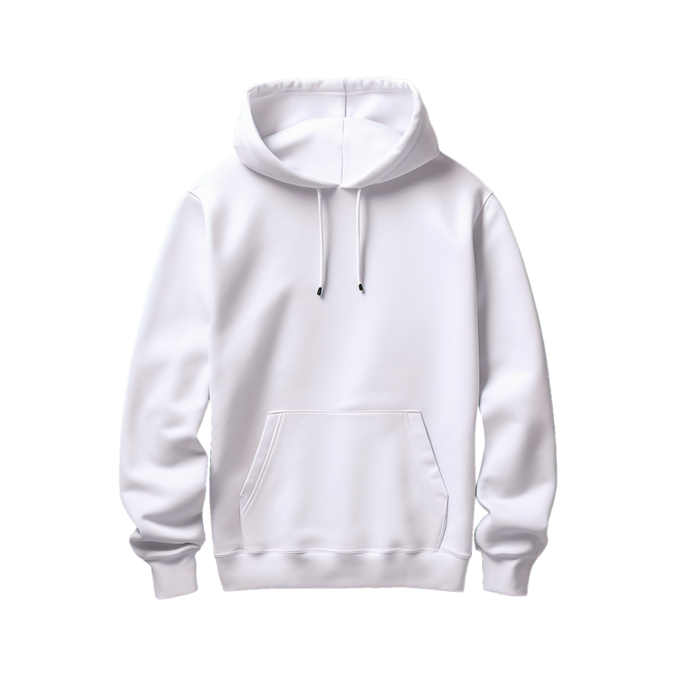 AI generated White hoodie isolated on transparent background png