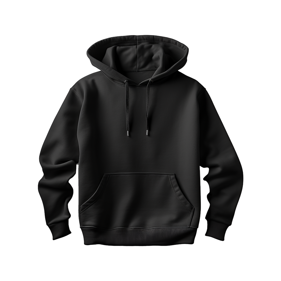 AI generated Black hoodie isolated on transparent background png
