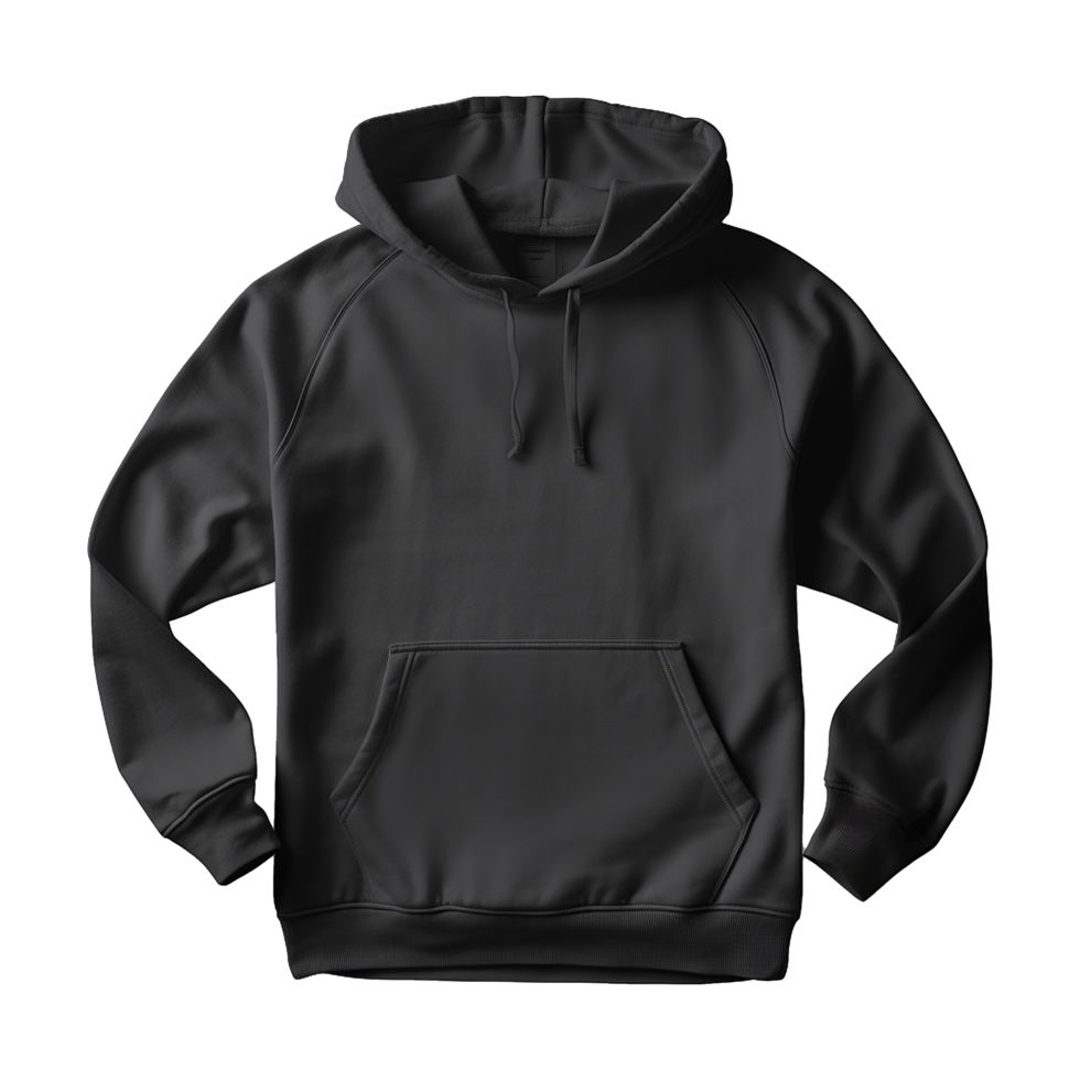 AI generated Black hoodie isolated on transparent background png