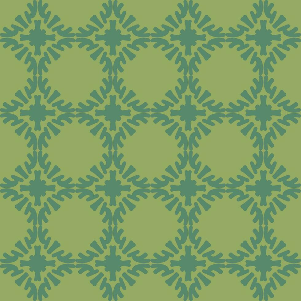 green olive mandala art seamless pattern floral creative design background vector illustration