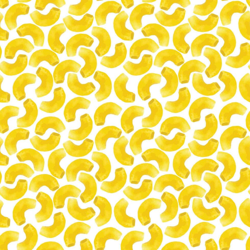 fresh macaroni yellow beverage food ingredient repeat seamless pattern doodle cartoon modern style wallpaper vector illustration
