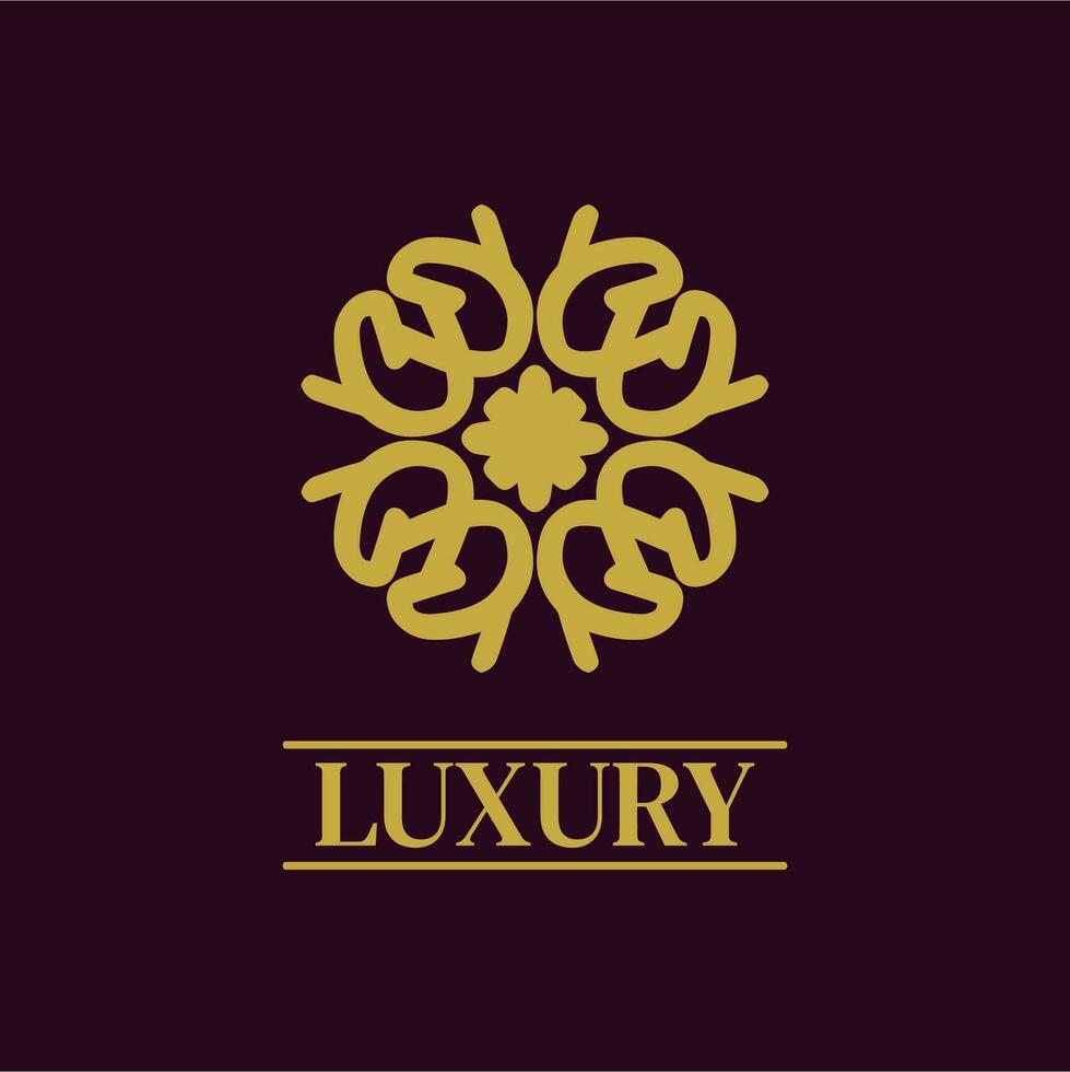 Mandala Geometric ornament logo Elegant premium icon vector design