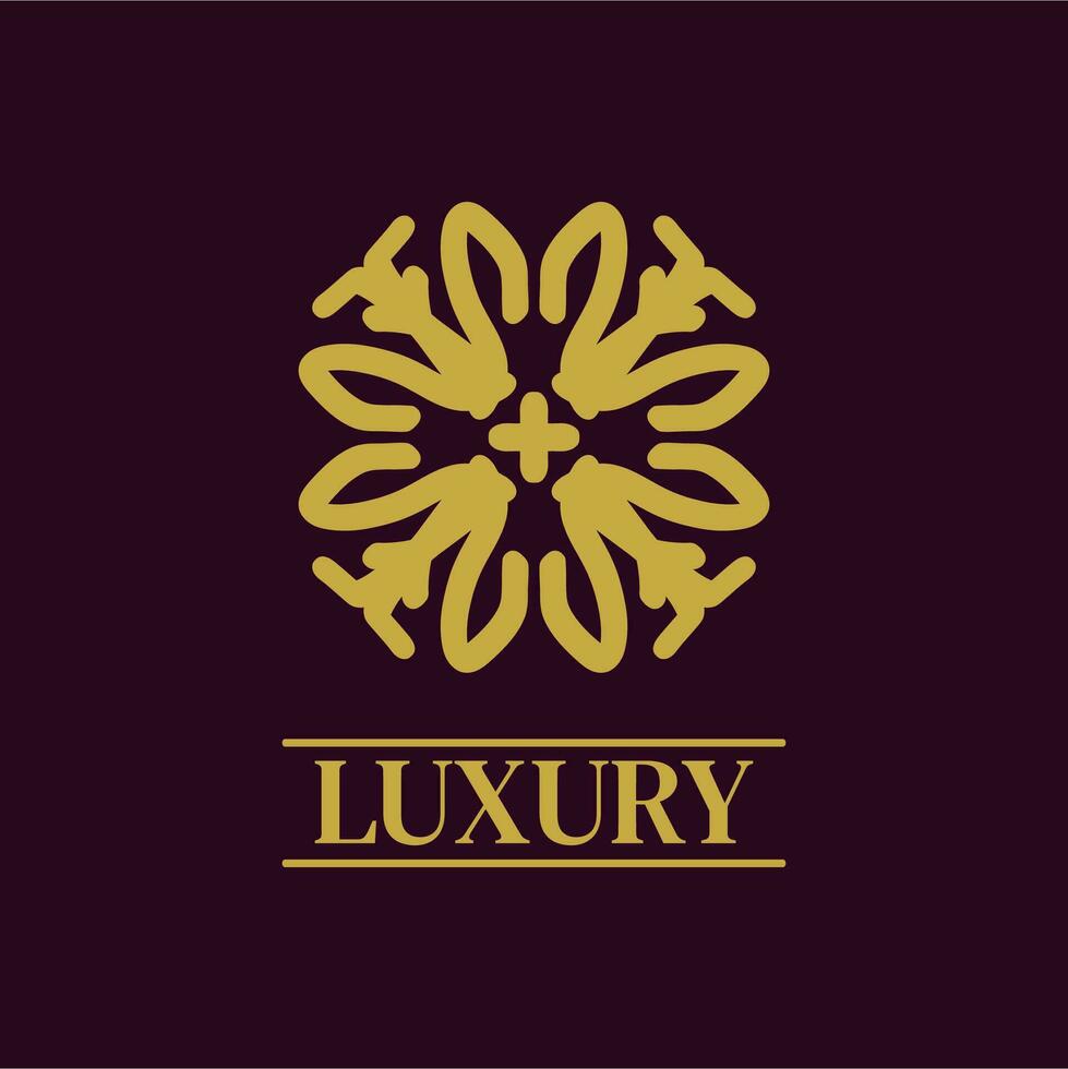 Mandala Geometric ornament logo Elegant premium icon vector design