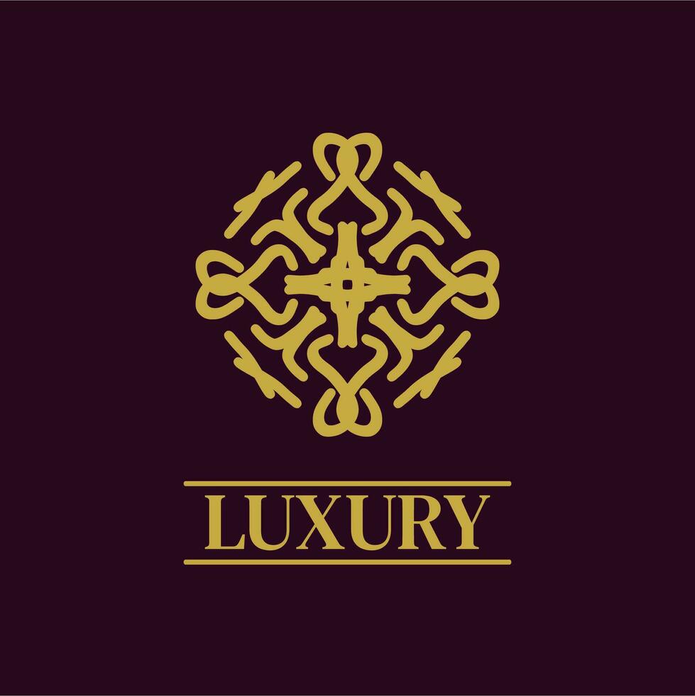 Mandala Geometric ornament logo Elegant premium icon vector design