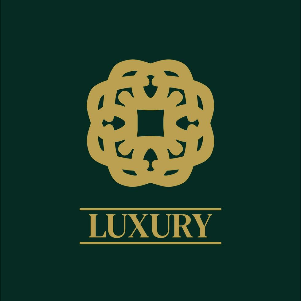 Mandala Geometric ornament logo Elegant premium icon vector design