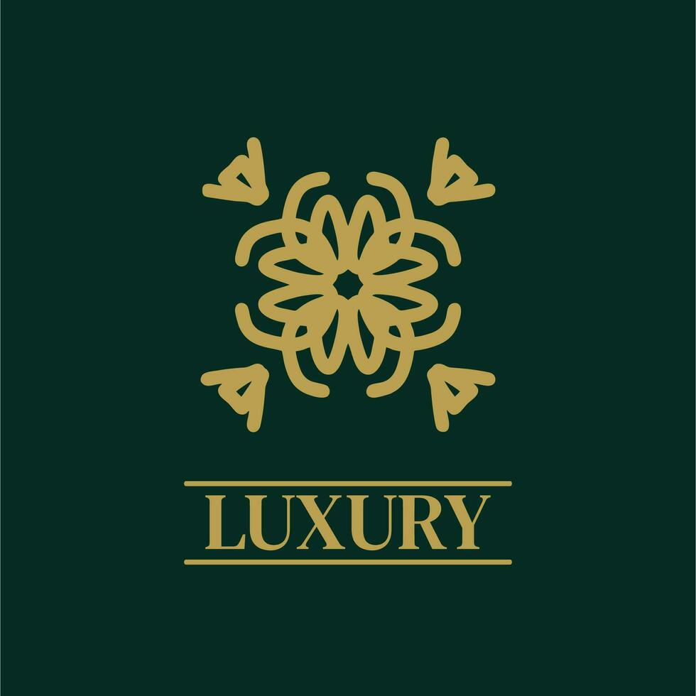 Mandala Geometric ornament logo Elegant premium icon vector design