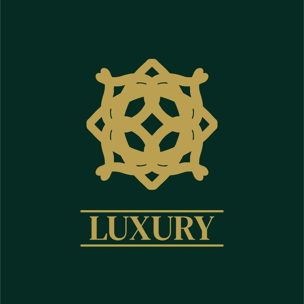 Mandala Geometric ornament logo Elegant premium icon vector design