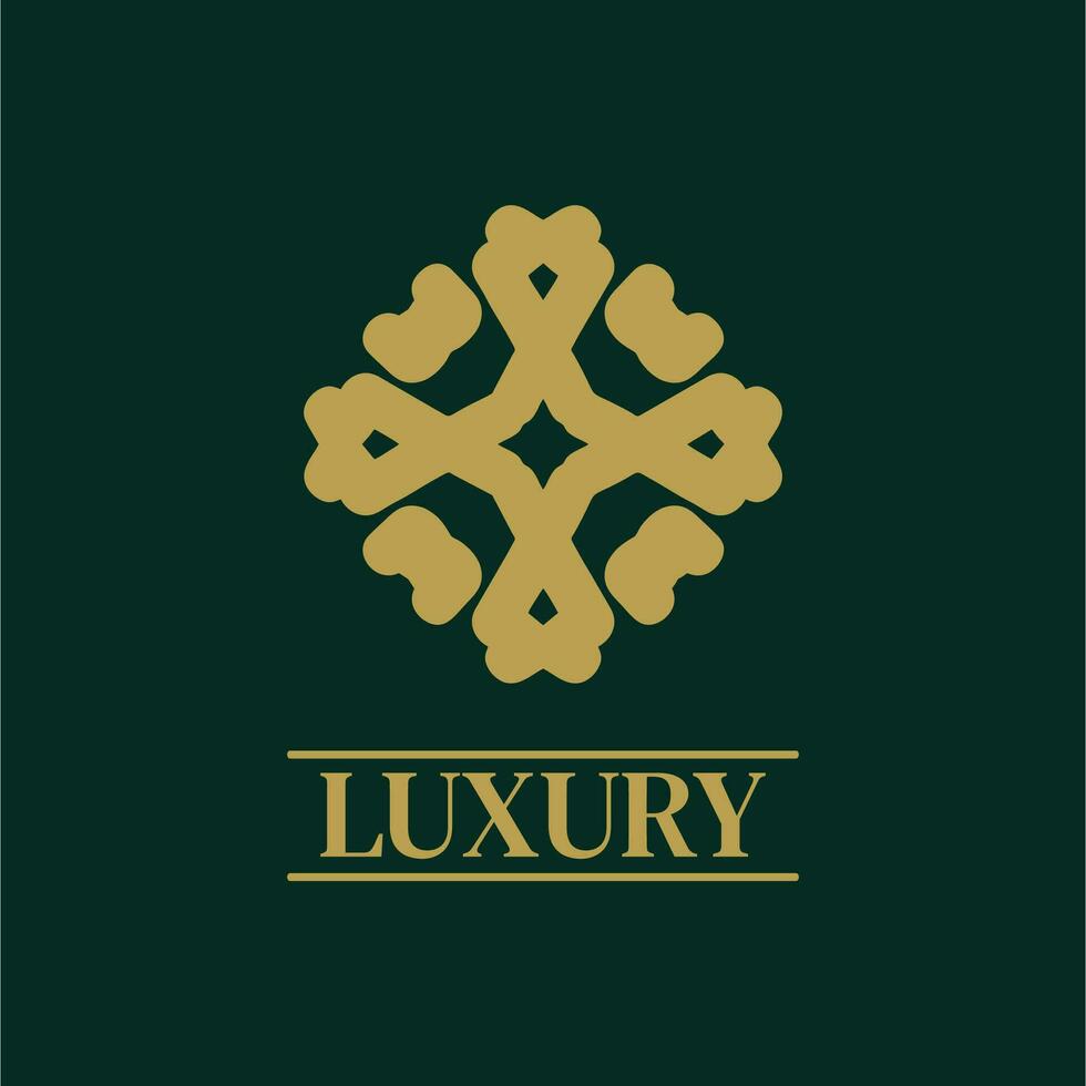 Mandala Geometric ornament logo Elegant premium icon vector design
