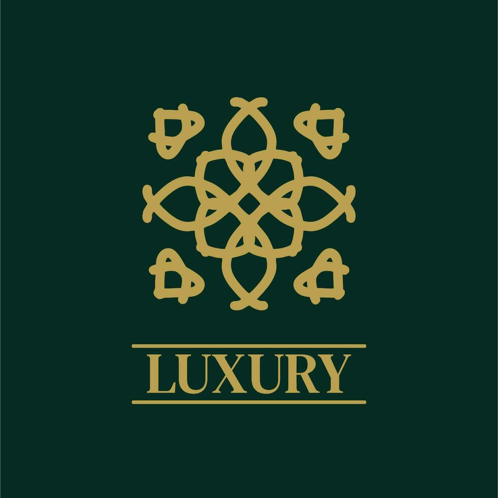 Mandala Geometric ornament logo Elegant premium icon vector design