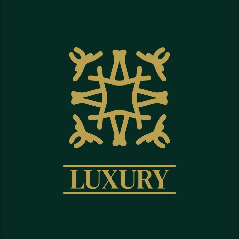 Mandala Geometric ornament logo Elegant premium icon vector design