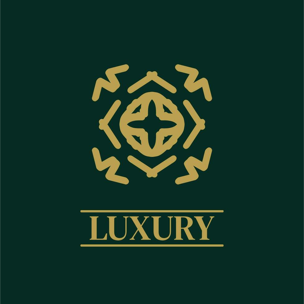Mandala Geometric ornament logo Elegant premium icon vector design