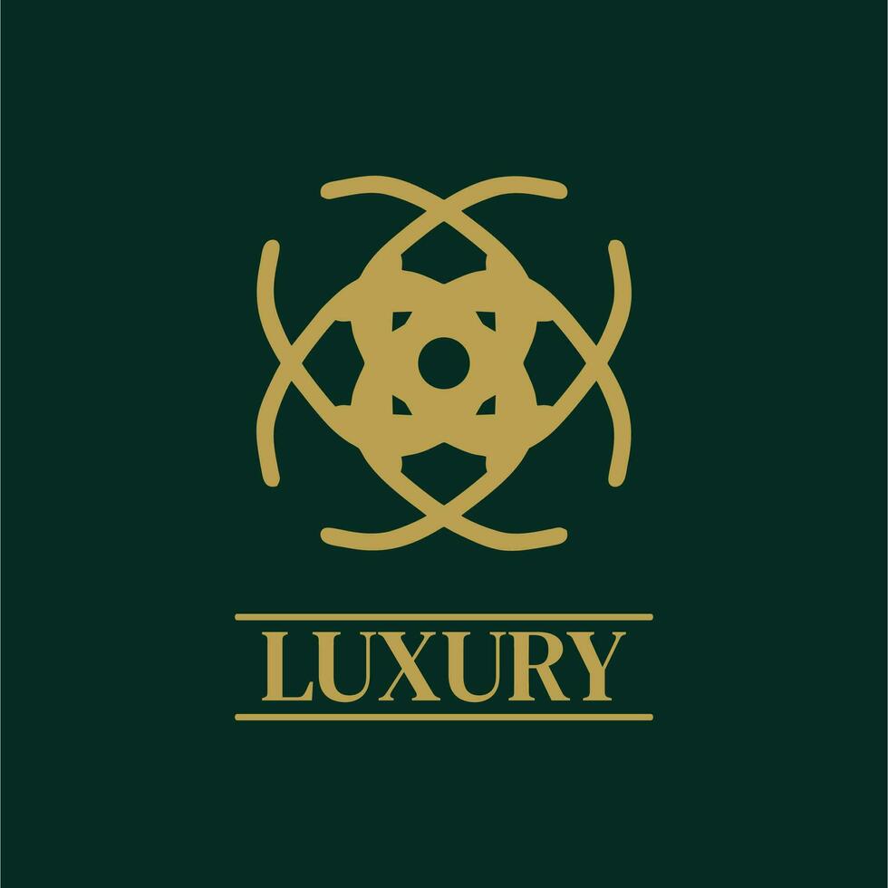 Mandala Geometric ornament logo Elegant premium icon vector design