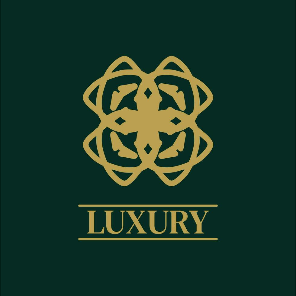 Mandala Geometric ornament logo Elegant premium icon vector design