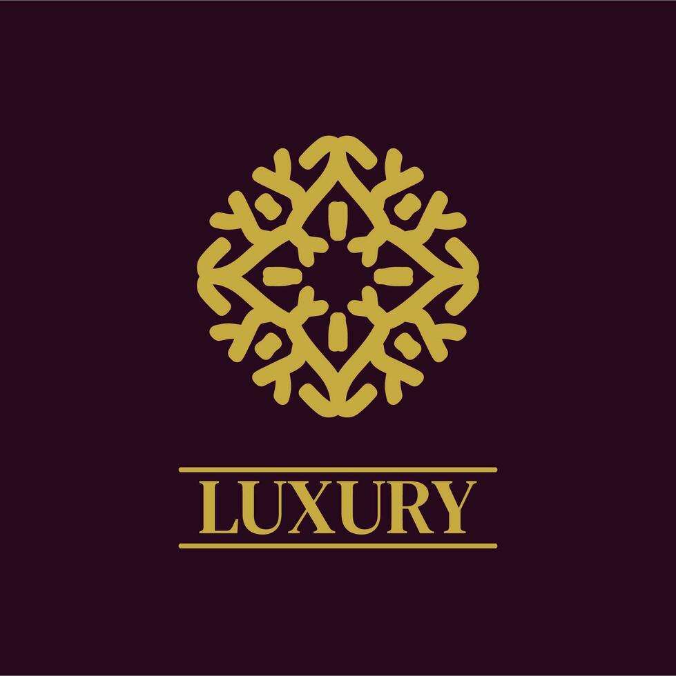 Mandala Geometric ornament logo Elegant premium icon vector design